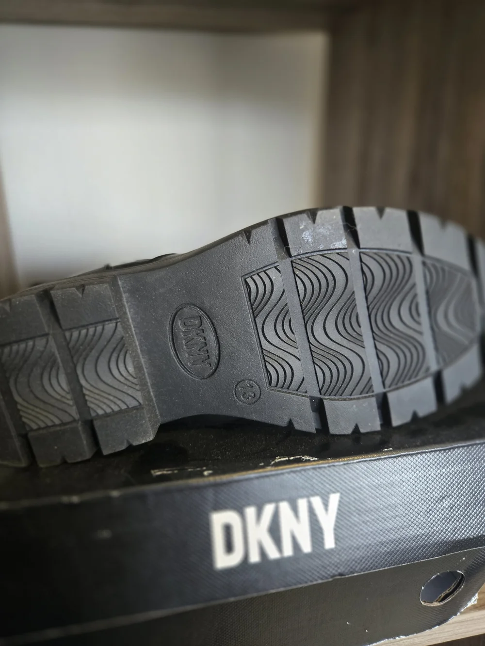 DKNY Black Studded Combat Boots